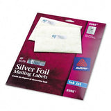 Avery Foil Mailing Labels, 3/4 x 2 1/4, Silver, 300/Pack