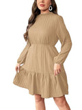 Leriya Fashion Poly Cotton Above The Knee Western Dress For Women (Lf-W.Dress-Wd1254_Beige,BeigeApparel,S