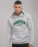 Adro Men'S Cotton Neck Hooded Sweatshirt (H24-Bost-Gr-M_Grey)