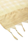 Weavers Villa Poly Silk Beige Ethnic Woven Striped Dupatta For Men (2.20 Mtrs)