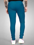 LookMark Men's Slim Fit Solid Lycra Blend Full Elastic Sport Wear Running Gym Stretchable Jogger Track Pant in Rama Color(Track 03 RAMA-XL),Rama