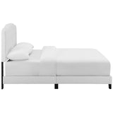 CasaFoyer Amelia King Bed | Luxurious Chic Style | Button-Tufted Headboard | Solid Wood Construction | Non-Marking Legs | Sturdy & Stable | Upholstered Frame | Box Spring Required | 800 lbs Weight Capacity