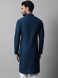 Jompers Men'S Embroiderd Kurtas (Teal, Xxl)