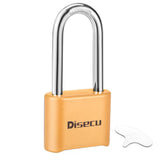 1 Pack disecu Heavy Duty 4 Digit Combination Lock, Anti-Error Feature, 2.5 Inch Long Shackle Outdoor Waterproof Padlock for Scho