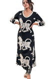 Gosriki Women'S Cotton Blend Straight Printed Kurta With Pant (Lanka-Black-Ns-Gs_M_Black_Medium),Black,,B0D5VLDN37