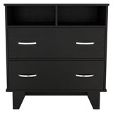 Portanova Two Drawer Dresser -Bedroom -Black