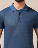Toplot Men'S Regular Fit Half Sleeve Casual Polo T-Shirt (Lining-Polo-5166-Blue-Xxl),Blue,2,B0CXT6CWTD