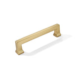 khtumeware 10 Pack 3-3/4inch(96mm) Hole Center Brushed Brass Cabinet Pulls Heavy-Duty Satin Brass Cabinet Hardware Pulls for Kit