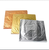 Classic Waraq Co. Gold, Silver, Copper Leaf Sheets, 8.11Cm By 8.11Cm Gilding Foil Gold Foil Paper For Paintings, Arts Crafts,