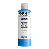Fluid Acrylics by GOLDEN, Manganese Blue Hue, 8 fl. oz. Bottle, Professional Acrylic Paint, SemiTransparent