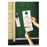 Avery Door Hanger w/TearAway Cards, 4 1/4 x 11, Matte White, 10/Sheet 40 Sheets/Pack