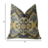 Plutus Brands Plutus Rhythm Waves Handmade Throw Pillow, 20 X 26 Standard, Blue/Navy/Taupe
