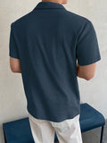 Leriya Fashion Solid Regular Fit Casual Old Money Polo t Shirt for Men (LF-MT-1126_Blue S)