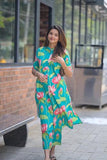 Anni Designer Women'S Rayon Viscose Straight Printed Kurta With Pant (Ladat Green-Vks01_S_Green_Small),Green,S,,,