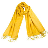 Kosweem 3D Plain Fashionable Winter Wear Thin Scarf/Stole/Shawl For Baby Girls Womens(Yellow)