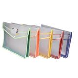 A4 Plastic File Folders With Snap Button Closure 10 Pack Multicolor Poly Envelope Document Organizers, Waterproof Transparent