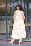 Gosriki Women'S Rayon Viscose Printed A-Line Kurta With Pant (Balari Cream-Vks01-Gs_L_Cream_Large),Cream,,B0F8Q8F46V