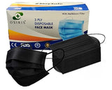 Skarink 3 Ply Disposable Surgical Face Mask Protective Layer For Men And Women | Use And Throw Face Masks (50 Black)