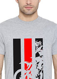 Adro Men'S Bike Rider Printed Cotton T-Shirt (Rn22-2-Bik-Gr_Grey_S)