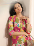 Libas Women'S Cotton Blend Kurta Sets (99225_Multi_L)