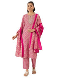 Libas Women'S Cotton Blend Kurta Sets (99694_Pink_L)