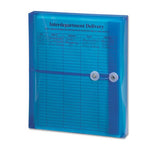 Smead Poly String & Button Booklet Envelope, 9 3/4 x 11 5/8 x 1 1/4, Blue, 5/Pack