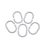 ULTECHNOVO 24pcs Plastic Shower Curtain Hooks Rings c Rings Hanger Bath Drape Loop Clip Glide Bath Towel Hook for Bathroom