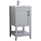Elegant Kitchen And Bath 18 Inch Single Bathroom Vanity Cabinet - Grey