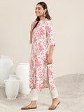 Libas Women'S Cotton Printed Straight Kurta (29417O Pink