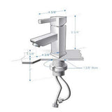Fresca Bath Fft1030Bn Versa Single Hole Mount Bathroom Vanity Faucet, Brushed Nickel