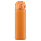 Zojirushi SM-WA48-DA Water Bottle, One-Touch Stainless Steel Mug, Seamless 0.48L Orange