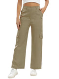 Toplot Cotton Multi-Pocket Cargo Pant For Women (Straight-Cargo-5191-Gold-28) Brown,Brown,28,B0D5VHK7RD