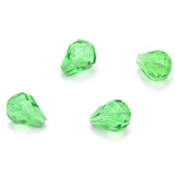 50pcs Adabele Austrian 10mm Faceted Teardrop Crystal Beads Peridot Green Compatible with 5500 Swarovski Crystals Preciosa