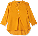 Fyltr Women'S Checkered Regular Fit Blouse (Fylaw23Wb-002_Spicy Mustard,Spicy Mustard,Spicy Mustard,S