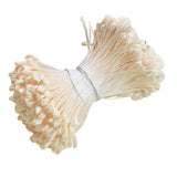 TRENDIVIBE 3x360 Pieces 6cm Artificial Pearl Double Heads Flower Stamen Pistil Beige