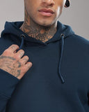 Adro Men'S Cotton Neck Hooded Sweatshirt (H24-M-Pln-Sb_Teal,TealApparel,M