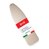 TIVIT Ironing Board Cover 15 x 54 Standard Chemical Free Eco-Friendly Padded Covers - Unbleached, Untreated Natural Cotton & Wool Pad - 2 Layer, 3 Fastener Straps, Pull Bungee Cord - Made in Italy