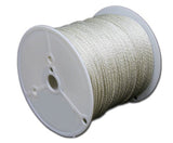 T.W Evans Cordage 44-088 1/4-Inch Solid Braid Nylon Rope 200-Feet Spool, White