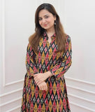 Greciilooks Womens Casual Cotton Blend Regular Fit Kurta Set (Yellow, X-Large)