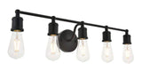 Living District Indoor Modern Home Decorative Bright Ceiling Serif 5 Light Black Wall Sconce