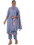 Libas Women'S Pure Cotton Kurta Set (48834_Blue