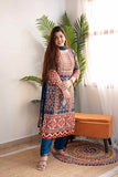 Gosriki Women'S Rayon Viscose Printed Straight Kurta With Pant & Dupatta (Ipsita Multi-Gs_Xxl_Multicolor_Xx-Large),Dark Blue,2,B0F6NL121S