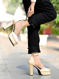 Shoetopia Women'S Stiletto Heel Pumps/Golden /Eu37 / Uk4,Golden,4,B0CQLLB2VV