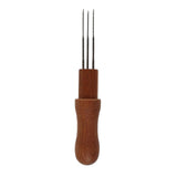 Ecomistiq Embroidery Punch Needle Wooden Handle For Floss Stitch Poke Embroidery Type A | Punch Needle Kits | Hand Embroidery Ki