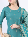 Ketch Womens Polyester Kurta Set (Khk3000062_Green