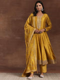 Libas Women'S Silk Blend Kurta Set (277150R Mustard M