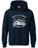 Adro Men'S Cotton Blend Neck Hooded Sweatshirt (H24-Ame-Nb-2Xl_Navy Blue)