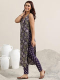 Libas Women'S Cotton Blend Kurta Set (400343R_Purple
