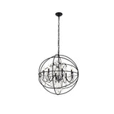 Living District Cordelia 8-Light Transitional Metal Pendant In Black
