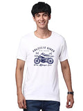 Adro Men'S Regular Fit T-Shirt (Rnr-M-Ame-Wh_White_L)